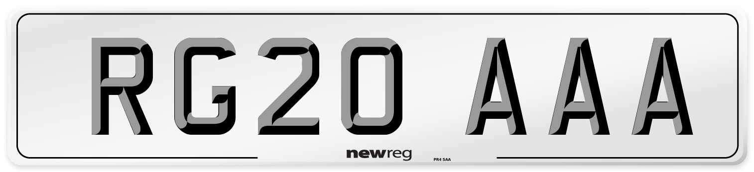 RG20 AAA Number Plate from New Reg